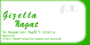 gizella magat business card